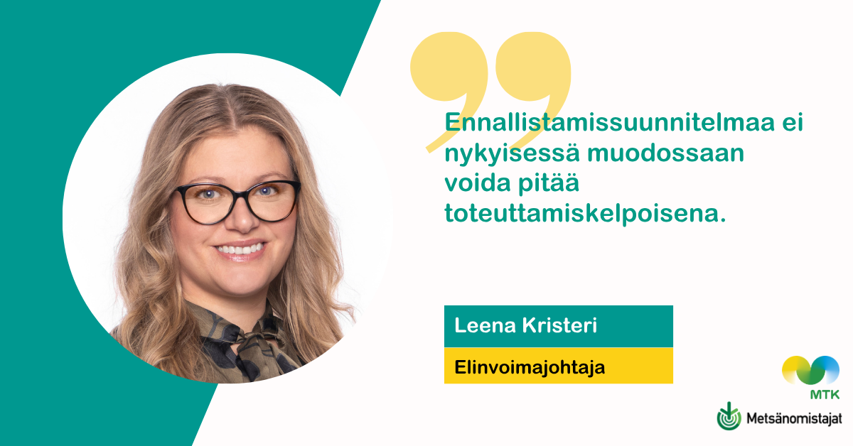 Kansallinen ennallistamissuunnitelma etenee lausuntokierrokselle