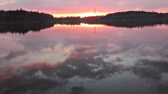 Luolalanjärvi auringonlaskussa.