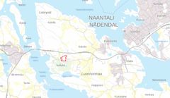 Hotellihankkeen sijainti kartalla.