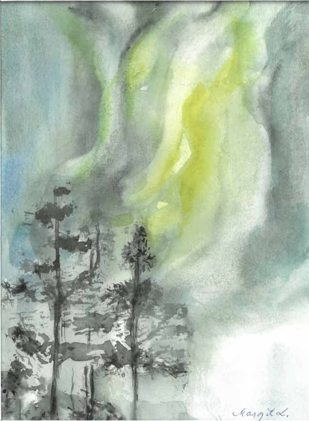 Margit Lindströmin teos Revontulia.