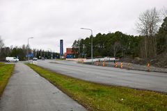 Ruonan yhdystie Naantalissa kuvattuna Rautakadun suuntaan.