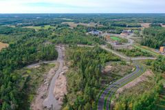 Ilmakuva Naantalin Luonnonmaalta, Perhetalo II -alueelta.