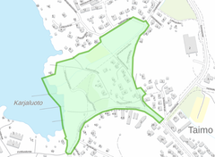 Taimonrannan alueen suunittelualue, kaavakuva.
