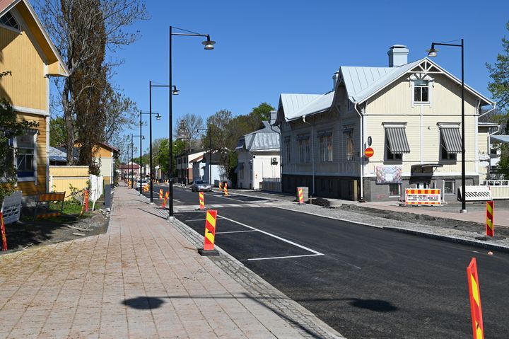 Kaivokadun työmaa Naantalissa.