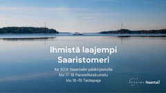Saaristomaisemaa, merta ja saaria.