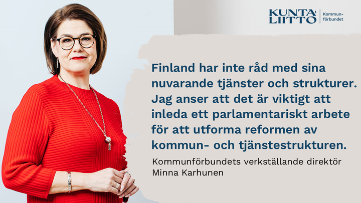 Kommunförbundets verkställande direktör Minna Karhunen
