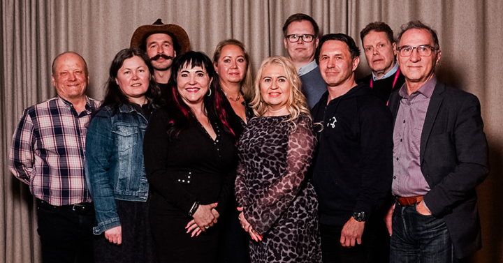 Hallituksen jäsenet: Juha Kauhanen (eturivissä vasemmalta), Elisa Havusela, Helena Reinilä, Katja Pesonen, Marko Kaarto ja Pasi Orava sekä Kimmo Jyrkkä (takarivissä vasemmalta), Katja Savolainen, Tommi Hirvelä ja Heikki Karu