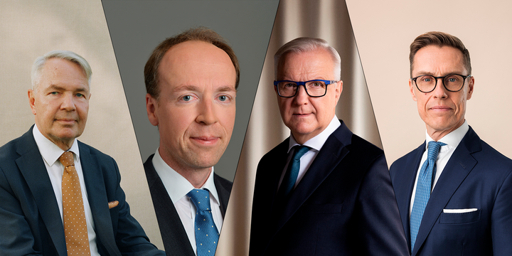 Pekka Haavisto, Jussi Halla-aho, Olli Rehn, Alexander Stubb