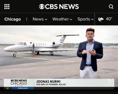 Joonas Nurmi esittelee Aerocom Aviationin liike- ja vapaa-ajanmatkailijoille räätälöityä korkealaatuista yksityislentopalvelua CBS News -kanavilla. Inserttiä yksityisilmailun kasvavasta suosiosta esitetään aamu- ja uutisohjelmissa eri puolilla Yhdysvaltoja 12-13. marraskuuta.
