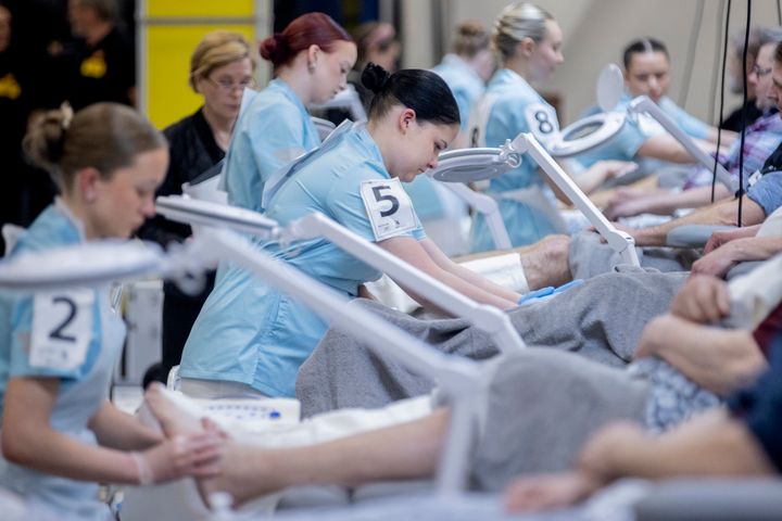 Kauneudenhoitolajin finalistit Taitaja2025 Turku -tapahtumassa. Kuva: Skills Finland / Roni Lehti.