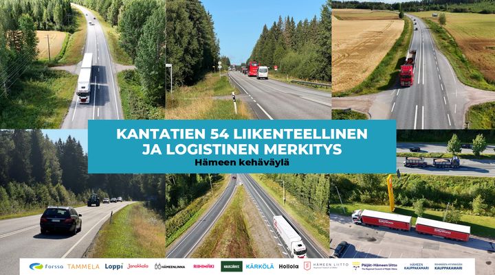 Tuoreessa Destian tekemässä Kantatie 54 raportissa käsitellään tien liikenteellistä ja logistillista merkitystä.