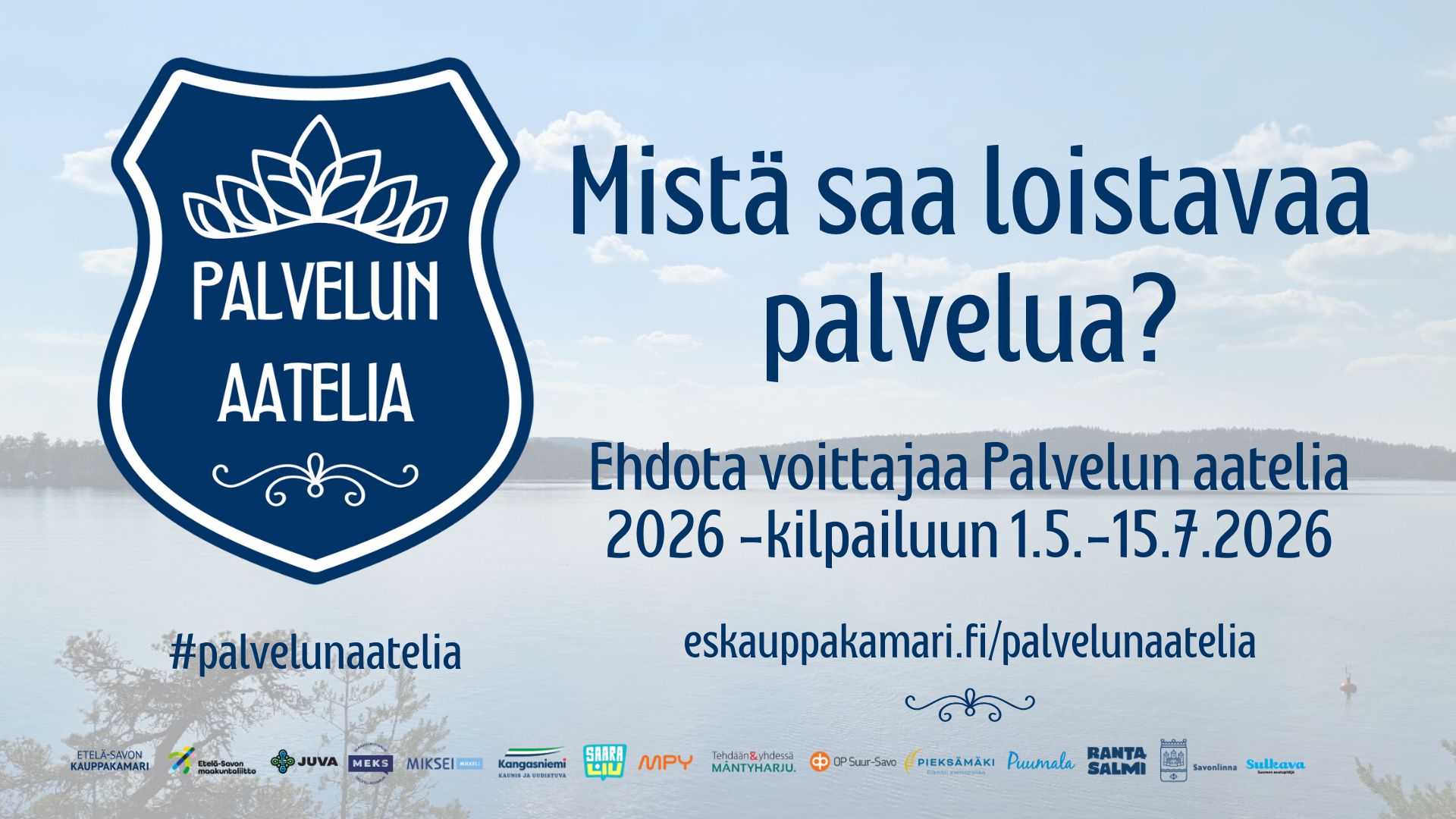 Palvelun aatelia -kilpailuun on tullut yli sata ehdotusta