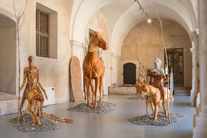 Edith Karlson, “March!”, exhibition view, 2025, Sapieha Palace, Vilnius. Photo: Andrej Vasilenko