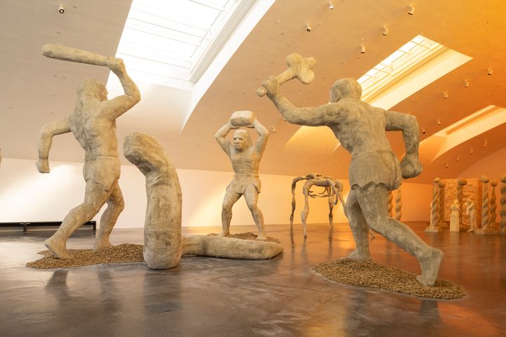 Edith Karlson, Hora Lupi / Hour of the Wolf: The Giants and the Snake, 2024. Photo: Finnish National Gallery / Pirje Mykkänen