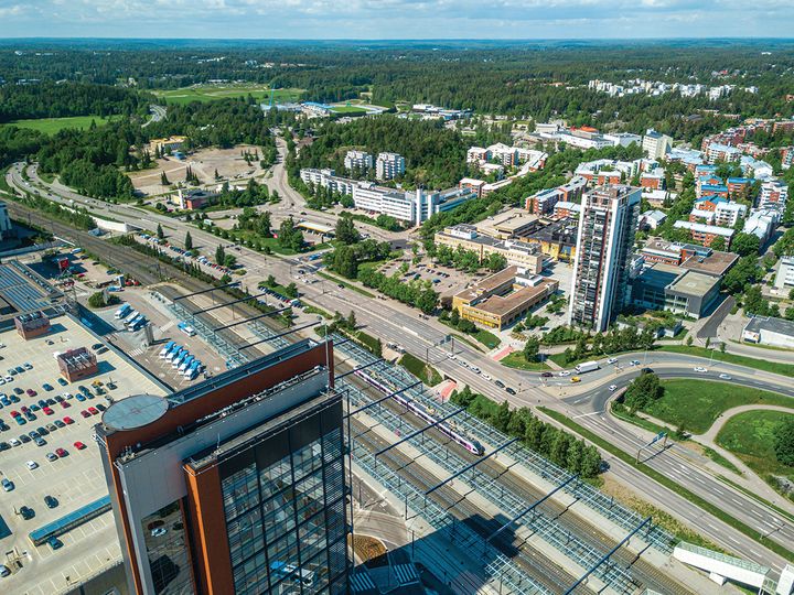 Five entries have been selected for the second phase in the Leppävaara idea competition. One of the aims of the competition is to transform the area currently dominated by streets, railway tracks and cars into an urban and uniform city centre. Photo: Taneli Lahtinen