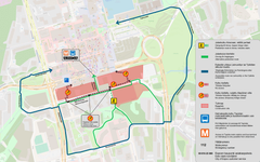 The current temporary pedestrian routes in the area will remain unchanged in July.