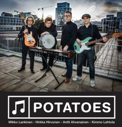 Neljä ihmistä valokuvassa, jonka alareunassa lukee Potatoes.