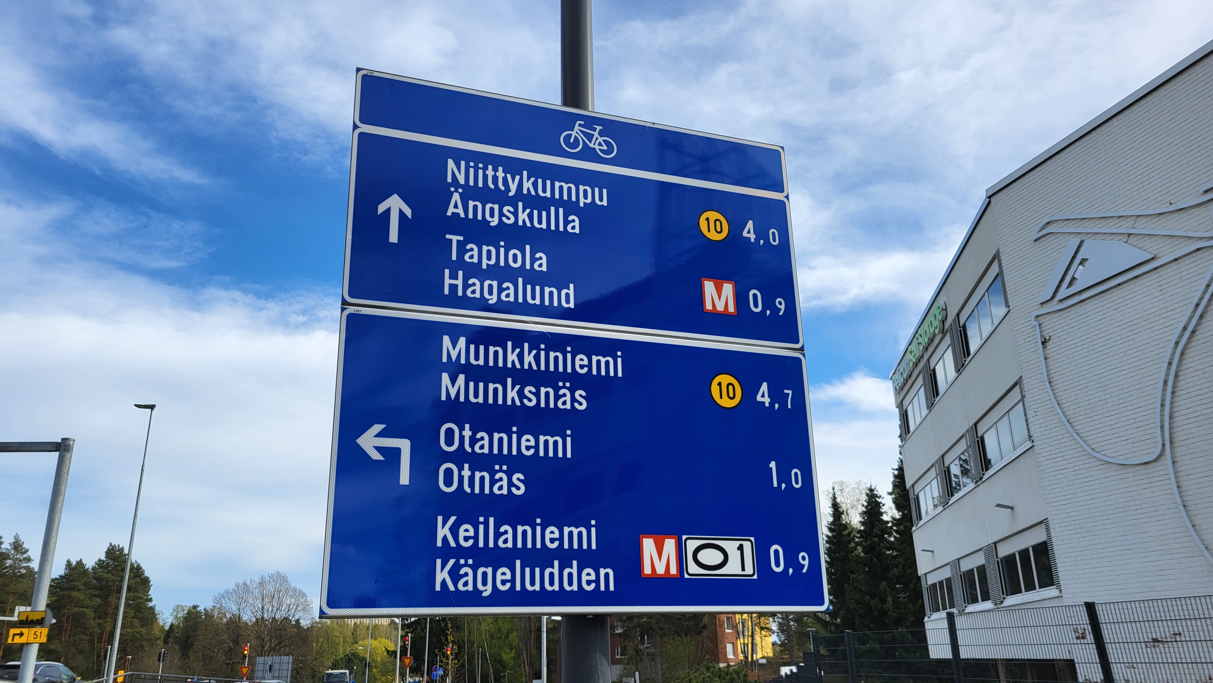 Espoon pyöräliikenteen viitoitusuurakka valmistui pääosin
