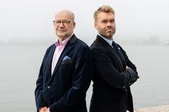 Kirjailijat Matti Mörttinen ja Yannick Lahti
