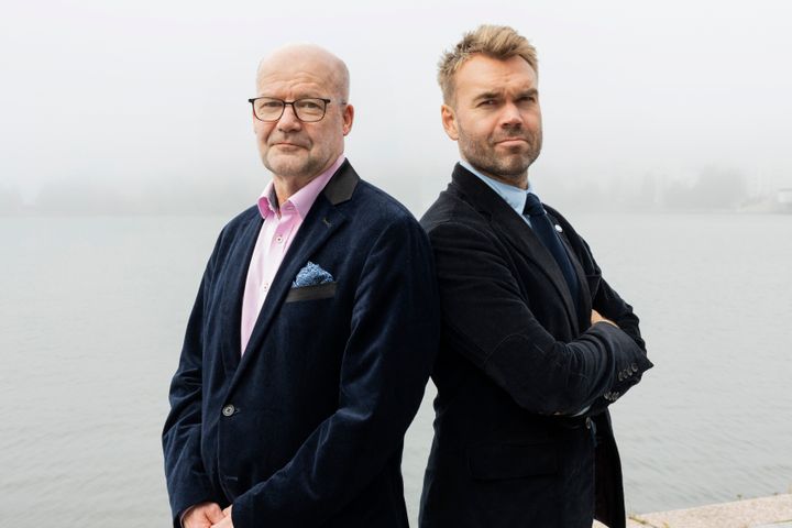 Kirjailijat Matti Mörttinen ja Yannick Lahti
