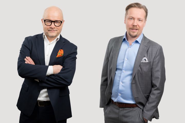 Etlan toimitusjohtaja Aki Kangasharju ja tutkimusjohtaja Tero Kuusi