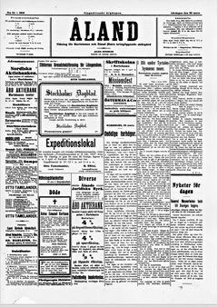 Mm. 30.3.1918 julkaistu Ålandstidningen on luettavissa digi.kansalliskirjasto.fi -palvelussa. Aineistoista voi myös tehdä hakuja.