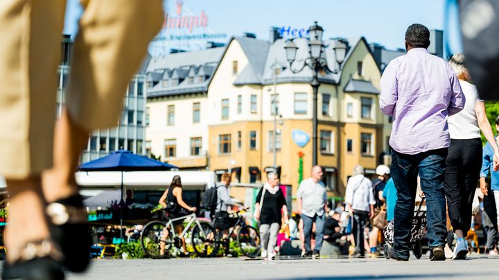 Näkymä Turun kauppatorilta.