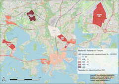 Helsinki Research Forum submarkets vajaakäyttöaste Q2 2025