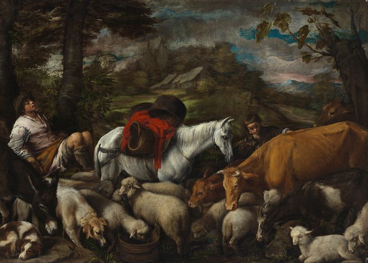 Jacopo Bassano (1515–1592): Sovande herde (ca 1568). Museum of Fine Arts, Budapest.