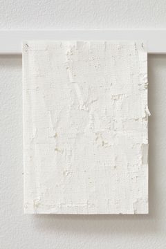 Emilia Tanner: Untitled, 2022. Perforated paper, rei´itetty paperi, 23 cm x 17 cm.