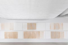 Emilia Tanner: Light Engravings, 2024. Laseretsaus paperille, laser etching on paper, à 99 cm x 300 cm.