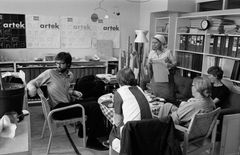 Designers of the Artek´s Drawing Office at Rautatalo, 1975. Photo Artek collection, Alvar Aalto Museum.