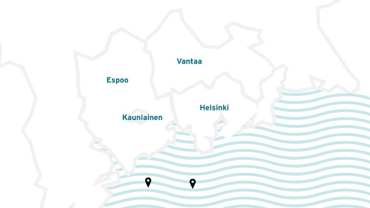 purkupaikkojen sijainti kartalla