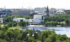 Finlandia-talo Töölönlahdelta