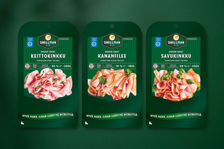 Snellmanin uudet ohuen ohuet leikkeleet ilman lisättyä nitriittiä