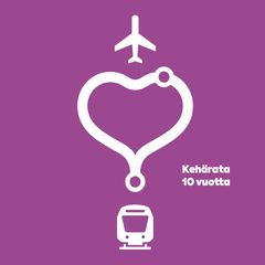 10 vuotta sitten käytössä ollut symboli uuden yhteyden lanseerauskampanjassa.