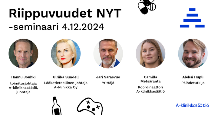 Riippuvuudet NYT -seminaarin puhujakuvat