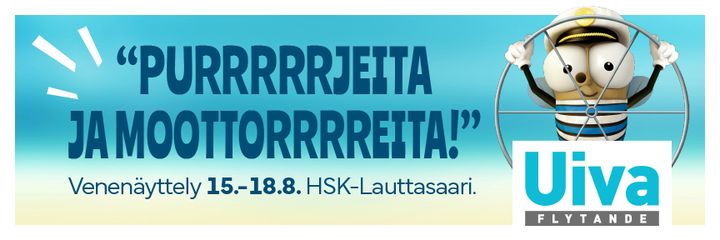 Helsingin Uiva venenäyttely Uiva Flytande 2024 Lauttasaaressa 15.–18.8.