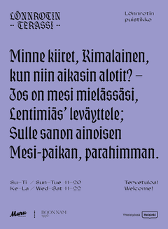 Lönnrotin terassin ilme: Kokoro & Moi