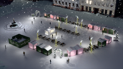 Havainnekuva Mantan joulutorista.