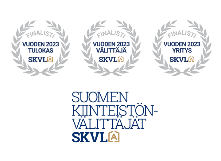 Vuoden Parhaat 2023 -finalistien logot.