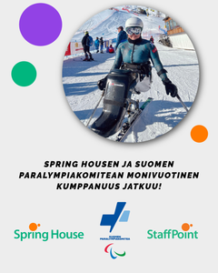 Spring Housen ja Paralympiakomitean monivuotinen yhteistyö jatkuu – Nette Kiviranta urheilijalähettilääksi