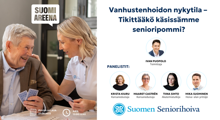 Suomen Seniorihoiva järjestää paneelikeskustelun vanhustenhoidon nykytilasta