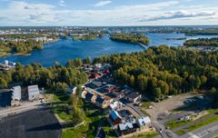 Ilmakuva Oulun asuntomessualueesta.