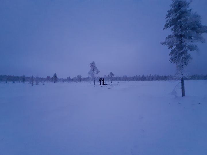 Tutkijoita talvisella suolla