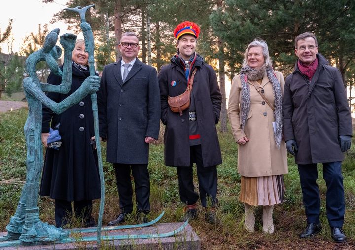 Maimo Henriksson, Petteri Orpo, Olof Marsja, Gunvor Kronman och Ulf Kristersson