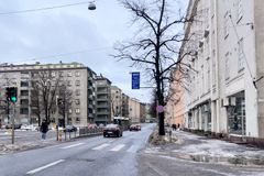 Katupuita Mannerheimintiellä Sallinkadun kohdalla.