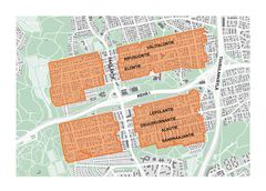 Kartta neuvonnan pilottialueista Länsi-Pakilassa.