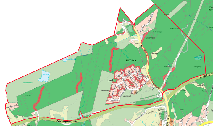 Karttakuva työskentelyalueesta.