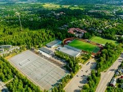 Ilmakuva liikuntapuistosta.
